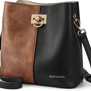 Crossbody Bucket Shoulder Bags for Women Vegan Leather Purse Cross Body Handbag
